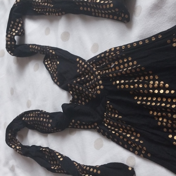 Seduction backless top for women sz XS in golden & black combination - Picture 3 of 6